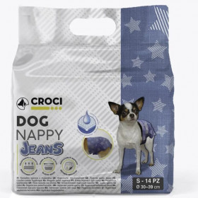 Памперс за кучета Croci Dog Diapers - Dog Nappy Jeans имитация на дънкови панталонки